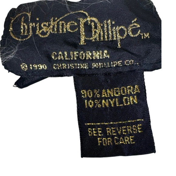 Vintage 1990 Christine Phillipe 90% Angora Cardigan SzL Super Soft Quiet Luxury - Picture 10 of 10